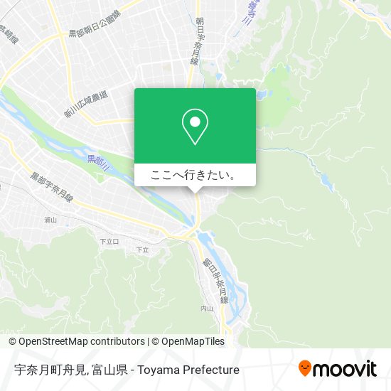 宇奈月町舟見地図