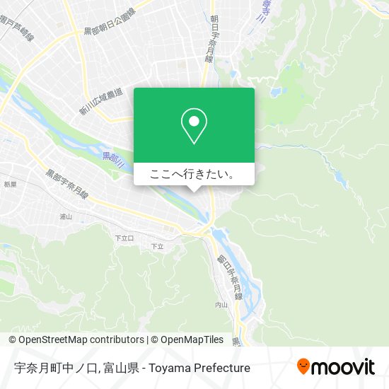 宇奈月町中ノ口地図
