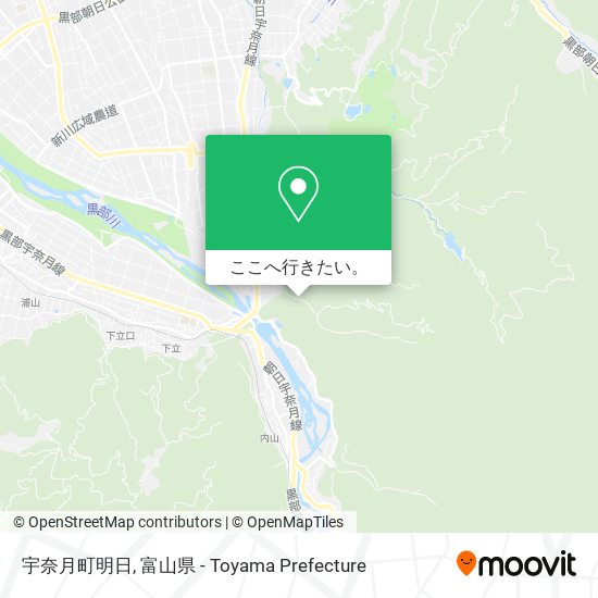 宇奈月町明日地図