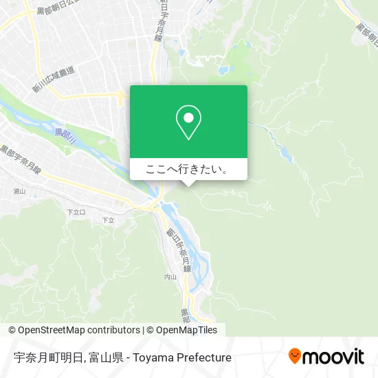 宇奈月町明日地図
