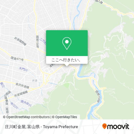 庄川町金屋地図