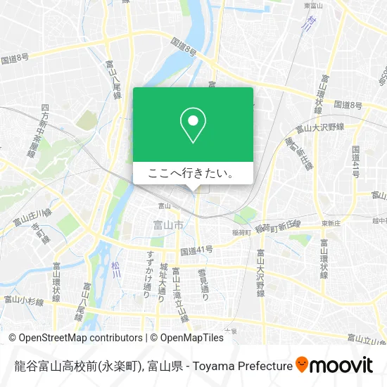 龍谷富山高校前(永楽町)地図