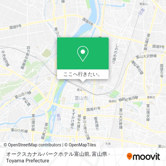オークスカナルパークホテル富山前地図