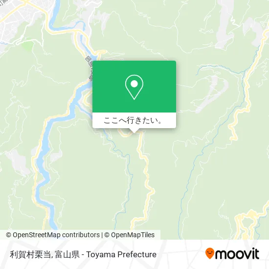 利賀村栗当地図