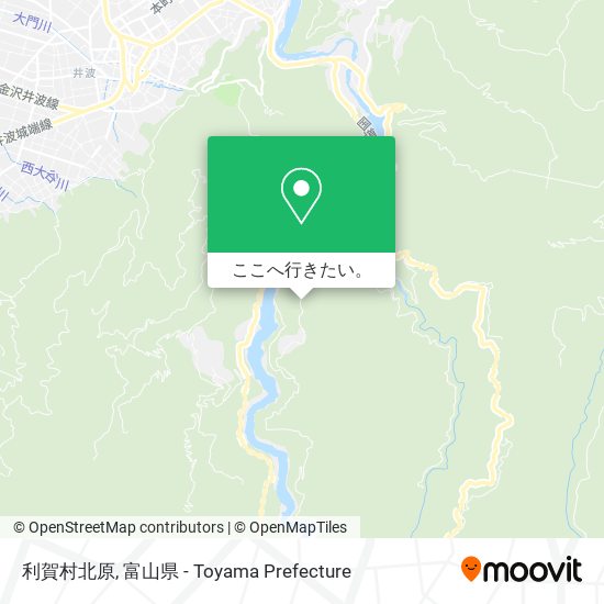 利賀村北原地図