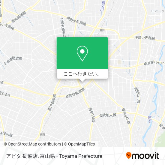 アピタ 砺波店地図