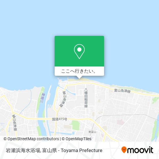 岩瀬浜海水浴場地図