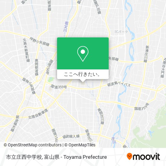 市立庄西中学校地図