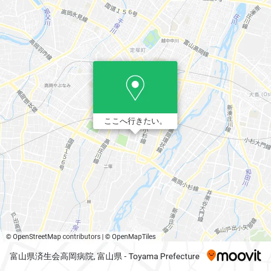 富山県済生会高岡病院地図