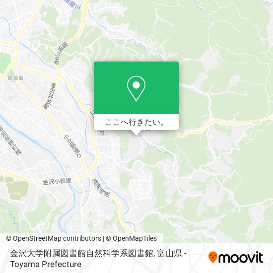 金沢大学附属図書館自然科学系図書館地図