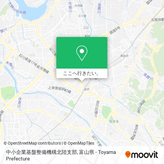 中小企業基盤整備機構北陸支部地図