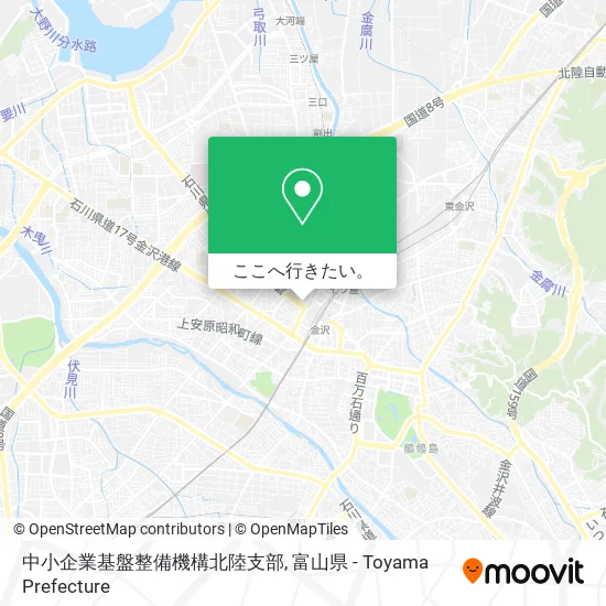 中小企業基盤整備機構北陸支部地図