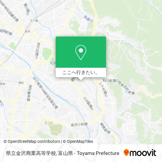 県立金沢商業高等学校地図
