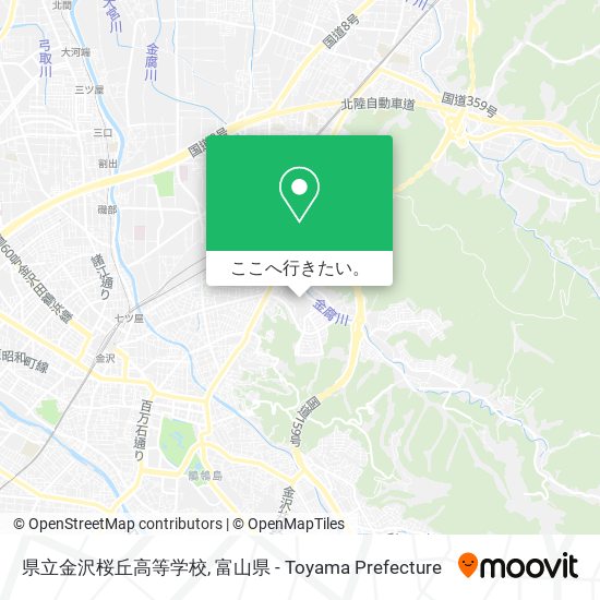県立金沢桜丘高等学校地図