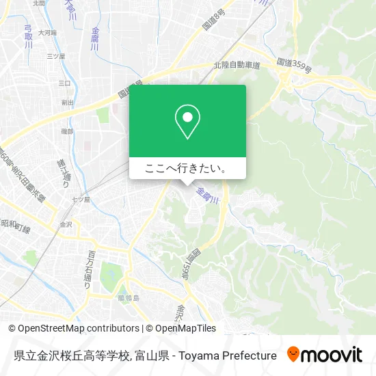 県立金沢桜丘高等学校地図