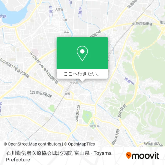 石川勤労者医療協会城北病院地図
