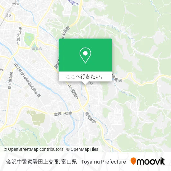 金沢中警察署田上交番地図