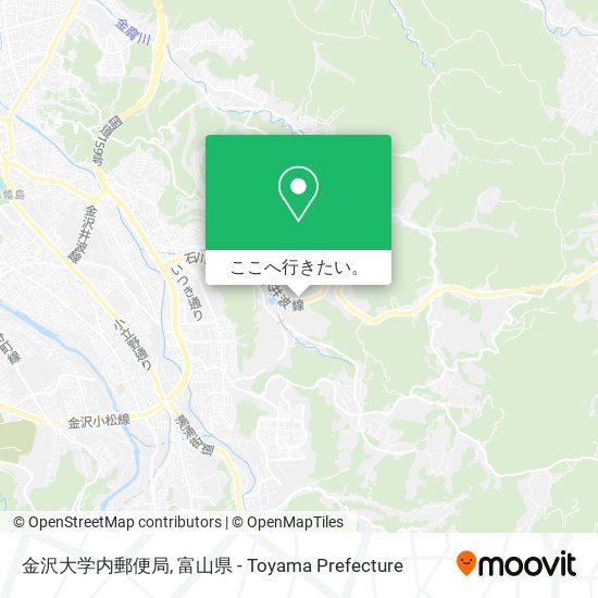 金沢大学内郵便局地図