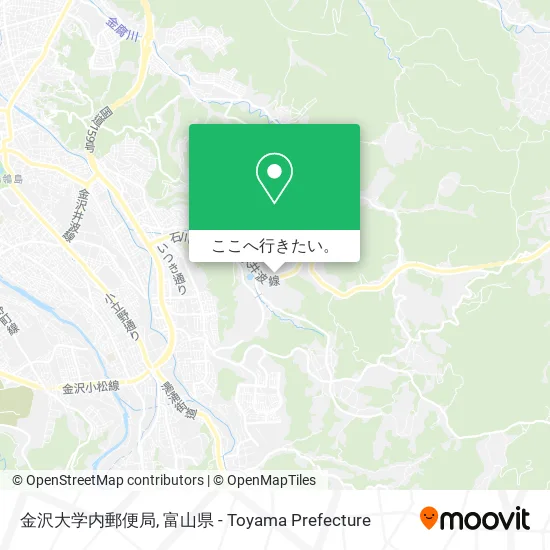 金沢大学内郵便局地図