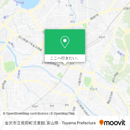 金沢市立長田町児童館地図