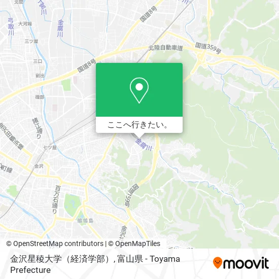 金沢星稜大学（経済学部）地図