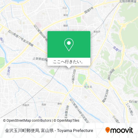 金沢玉川町郵便局地図