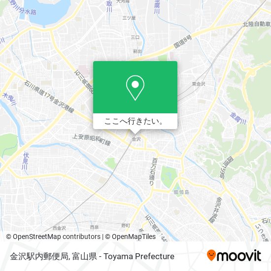 金沢駅内郵便局地図