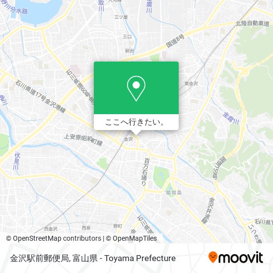 金沢駅前郵便局地図