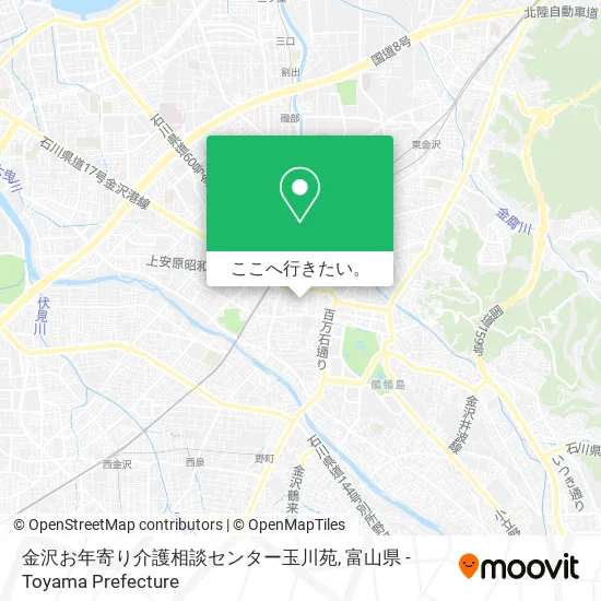 金沢お年寄り介護相談センター玉川苑地図