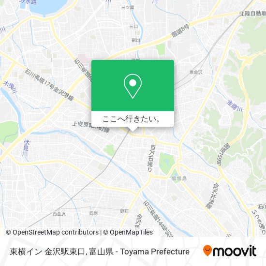 東横イン 金沢駅東口地図