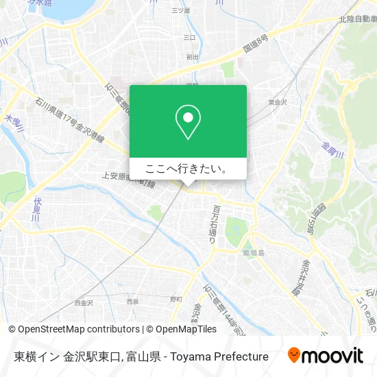 東横イン 金沢駅東口地図