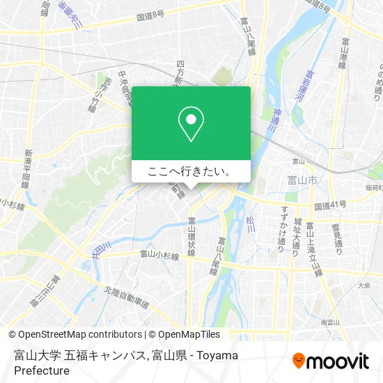 富山大学 五福キャンパス地図