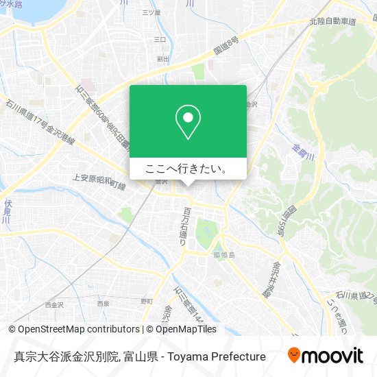 真宗大谷派金沢別院地図