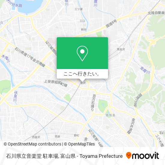 石川県立音楽堂 駐車場地図