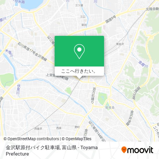 金沢駅原付バイク駐車場地図