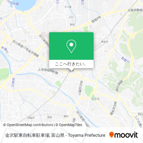 金沢駅東自転車駐車場地図