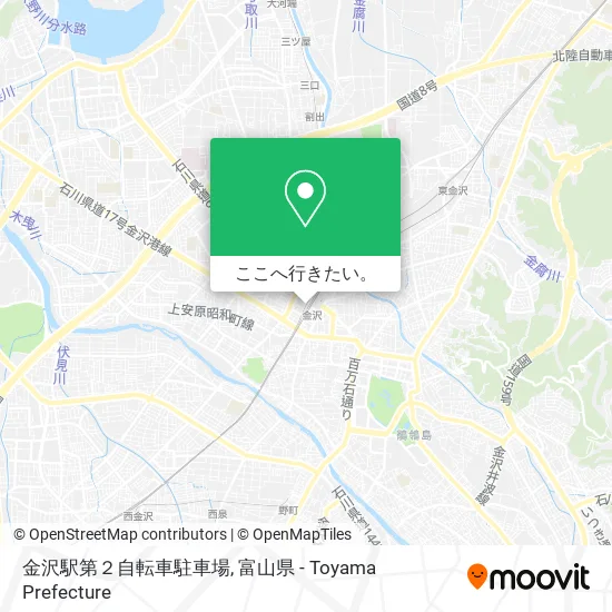 金沢駅第２自転車駐車場地図