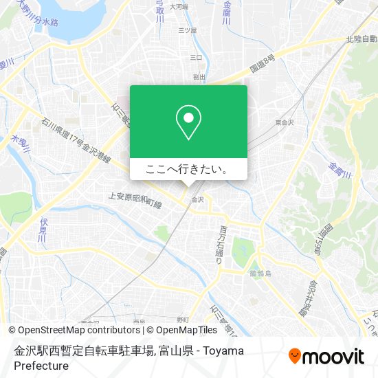 金沢駅西暫定自転車駐車場地図