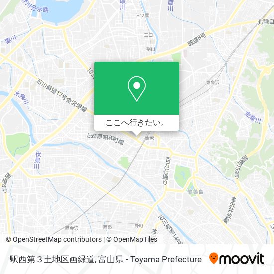 駅西第３土地区画緑道地図