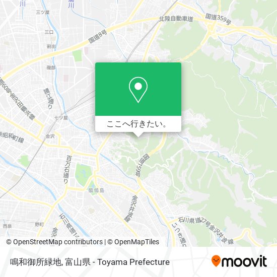 鳴和御所緑地地図