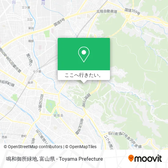 鳴和御所緑地地図