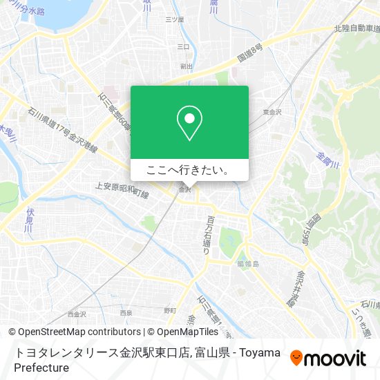 トヨタレンタリース金沢駅東口店地図