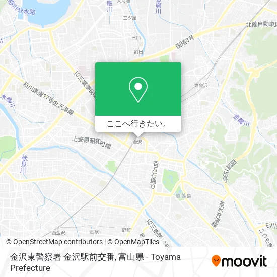 金沢東警察署 金沢駅前交番地図