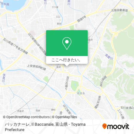 バッカナーレ, Il Baccanale地図