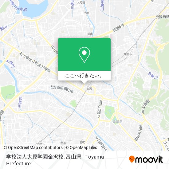 学校法人大原学園金沢校地図