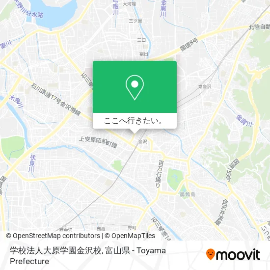 学校法人大原学園金沢校地図