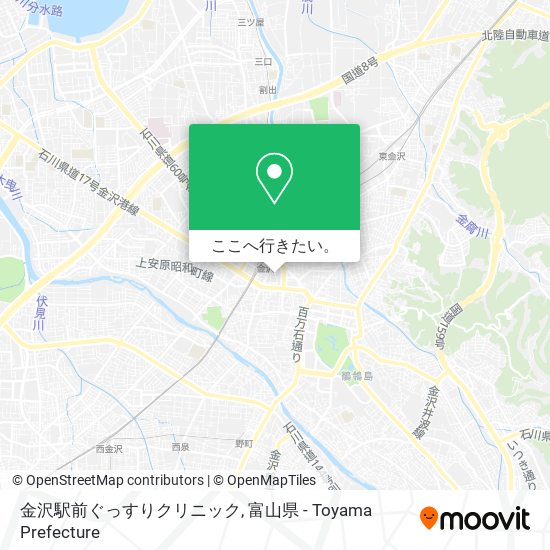 金沢駅前ぐっすりクリニック地図