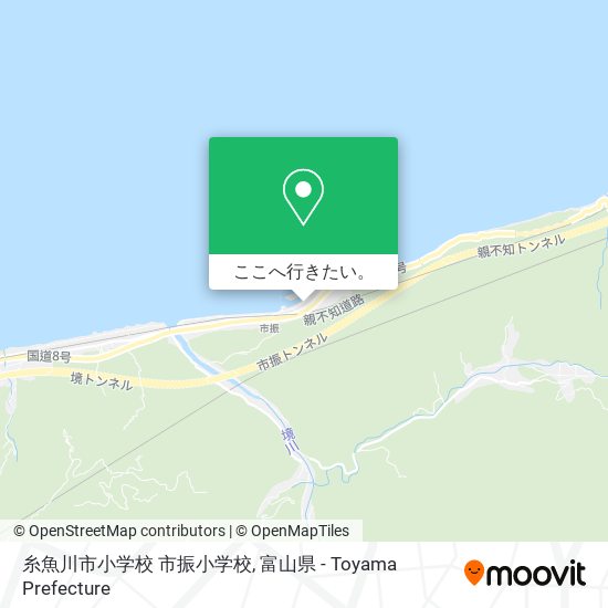 糸魚川市小学校 市振小学校地図