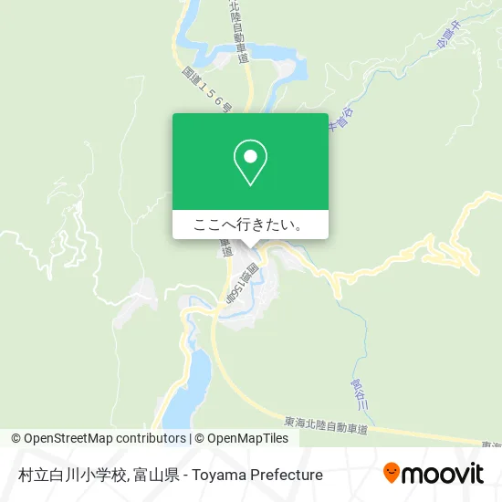 村立白川小学校地図