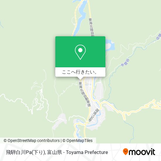 飛騨白川Pa(下り)地図